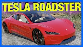 TESLA ROADSTER TEST DRIVE!! (GTA 5 Mods)