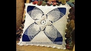 Декоративная подушка крючком часть 1 crocheted cushion part 1