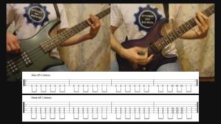 1) Rammstein - Ich Will (Bass & Guitar lesson + TAB | Cover HD)