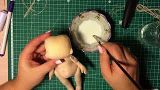Грунтовка текстильной куклы .