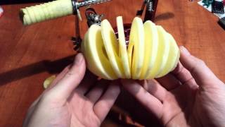 Чистка яблок Fruit Apple Peeler  Устройство для одновременной очистки и нарезки яблок