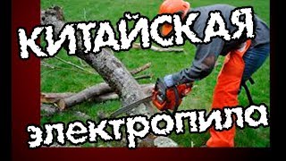 Как мы пилили дерево дешевой электропилой! Ужас?! "ПИЛА-4" отдыхает!!!