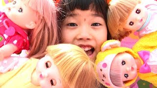 Lot of Baby dolls Mellchan Toy メルちゃんがいっぱい!! おままごと おもちゃ おうち おゆうぎ こうくんねみちゃん