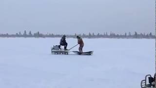 Мотобуксировщик КОЙРА. Задний ход.