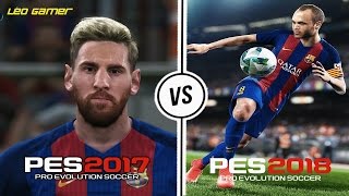 FACES PES 2017 VS PES 2018 - MESSI, NEYMAR, SUAREZ (XONE,PS4,PC)