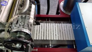 Test run of cube sugar machine, тестовый запуск оборудования для сахара сахара рафинада