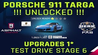 Asphalt 9 | Porsche 911 Targa 4S | UNLOCK + Upgrades 1⭐️ + Test Drive @Stage 6