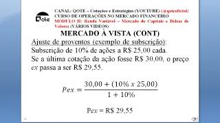 CURSO DE OPERAÇÕES NO MERCADO FINANCEIRO - MERCADO DE CAPITAIS E BOLSA DE VALORES - VÍDEO VIII DE XX