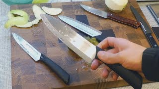 Керамичесике ножи: рез, роняем на плитку, мысли по заточке