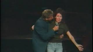 Fanilow pees pants on stage with Barry Manilow singing "Cant't Smile Without You"