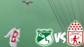 TIFO: Deportivo Cali vs America 2-1 Liga Aguila 2017 - Frente Radical Verdiblanco