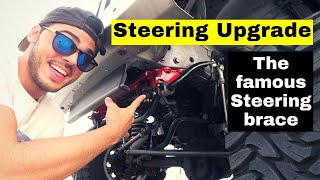 JEEP XJ STEERING UPGRADE! NEW STEERING BRACE AND STEERING BOX!