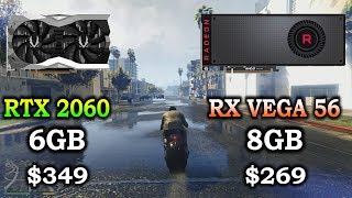 RTX 2060 vs RX VEGA 56 | Core i5 9600K @5.0GHz | 1080p 1440p 4K Benchmark