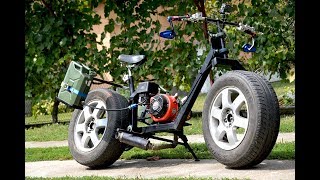Homemade 200cc MOTORCYCLE of CAR TIRES !?  / PART 2