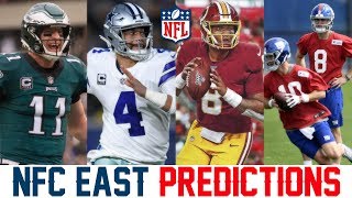 NFC East Predictions 2019 (NFL Predictions 2019) Cowboys Eagles Giants Redskins Predictions