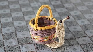 Карандашница "Улитка" из газетных трубочек