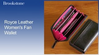 Royce Leather Women's Fan Wallet