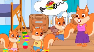 Famille d'Écureuil - Pâte à modeler dispersée Animé 2022 en Français