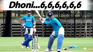 WATCH PRACTICE VIDEO: MS Dhoni Hitting Big Sixes in Practice Session | India vs NZ T20 Series