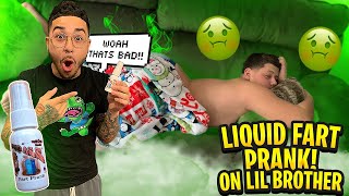 WAKING UP LITTLE BROTHER WITH FART SPRAY ! (HE GETS SO MAD) | The Braap Family
