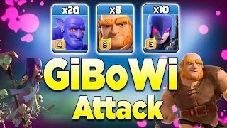 CWL GiBoWi Attack Strategy 2019! 20 Bowler 8 Giant 10 Witch 3star TH12 Attack | Clash of Clans
