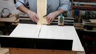 Изготовление ящичного соединения на распиловочном столе. Connection for a box.