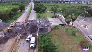 Demoliendo el puente en Yauco, Puerto Rico (Drone Video)