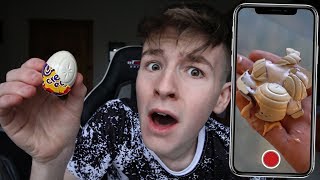 i accidentally destroyed the WHITE creme egg *CAUGHT ON CAMERA*