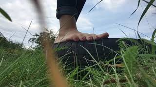 Barefoot Trampling Outdoor