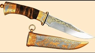 Необычный самодельный нож с интересной рукоятью