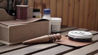 Обработка края (уреза) кожи. Полировка кожи: Fiebings gum tragacanth, Saddle soap, Seiwa Tokonole