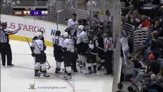 Kyle Clifford vs Sheldon Brookbank & Teemu Selanne vs Brad Richardson Apr 9, 2011
