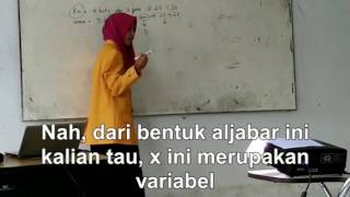 Video Pembelajaran Materi Bentuk Aljabar- Rani S S Silitonga