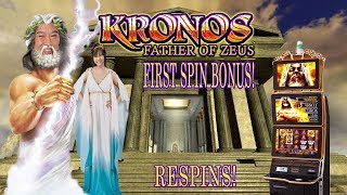 FIRST SPIN BONUS! KRONOS FATHER OF ZEUS SLOT MACHINE