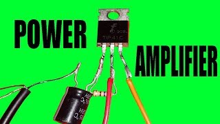 Mini power audio amplifier circuit using 1 transistors