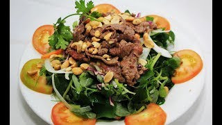 Salad bò tái chanh chua chua lạ miệng hấp dẫn
