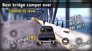 He is the best bridge camper ever in pubg mobile | solo vs squad | pubg mobile Hindi Gameplay