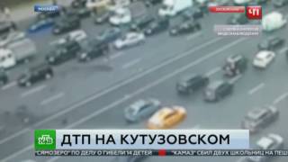 Новости. ДТП на Кутузовском в Москве. Чиновник на BMW лоб в лоб в Мерседес. Водитель Мерседеса погиб