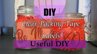 How to Create Clear Labels With Packing Tape / Useful DIY
