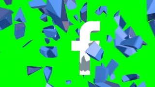Green Screen Logo Facebook Explosion Destruction - Footage PixelBoom