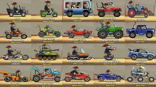 Hill Climb Racing 2: All 20 Vehicles Unlocked UPDATE 2019 - Android GamePlay FHD