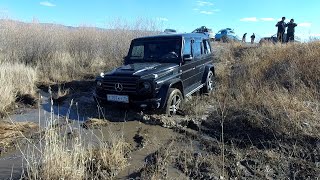 Land Cruiser 80 на тракторах, Гелик, Land Cruiser Prado, Datsun, Niva 3D. Off-Road, грязь, брод...
