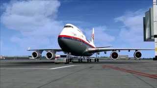 FSX HD PMDG MALAYSIA AIRLINES B747-400 & FTX GLOBAL KUALA LUMPUR INTL (WMKK) TO LANGKAWI INTL (WMKL)