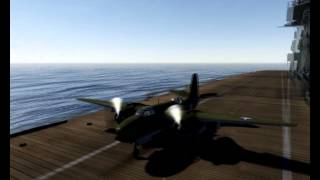 War Thunder A20G посадка на авианосец landing on an aircraft carrier