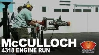 McCulloch 4 Cylinder Aircraft Engine. Test Run.