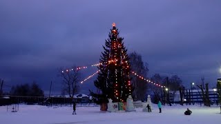 Тирлян перед Рождеством ! Прогулка по поселку Тирлянский !