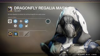 Destiny 2 Forsaken Full Dragonfly Regalia Armor Set ( Hunter )