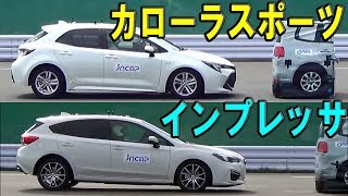 【トヨタ 新型カローラ スポーツ vs スバル インプレッサ】自動ブレーキ どっちが優秀！？
