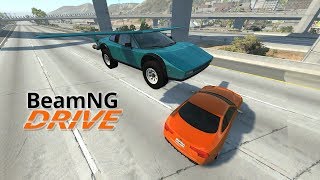 Летаю на автомобиле со скоростью свыше 500 км/ч - BeamNG drive
