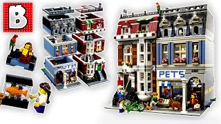 Lego Creator Modular Pet Shop Set 10218 | Unbox Build Time Lapse Review + Lego City Addition!